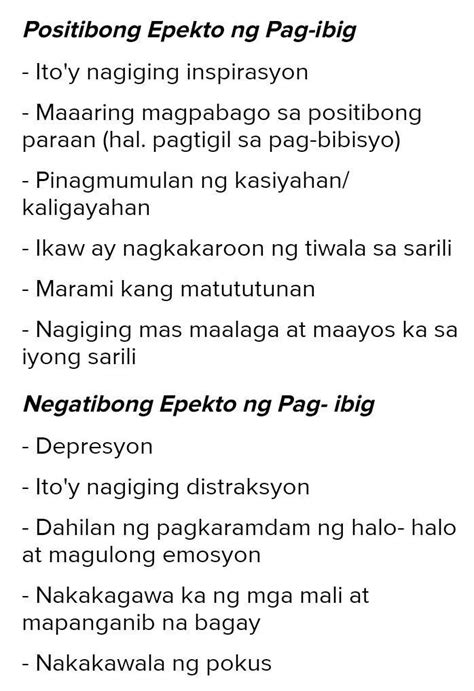 ANG MGA POSITIBO AT NEGATIBONG DULOT NG .